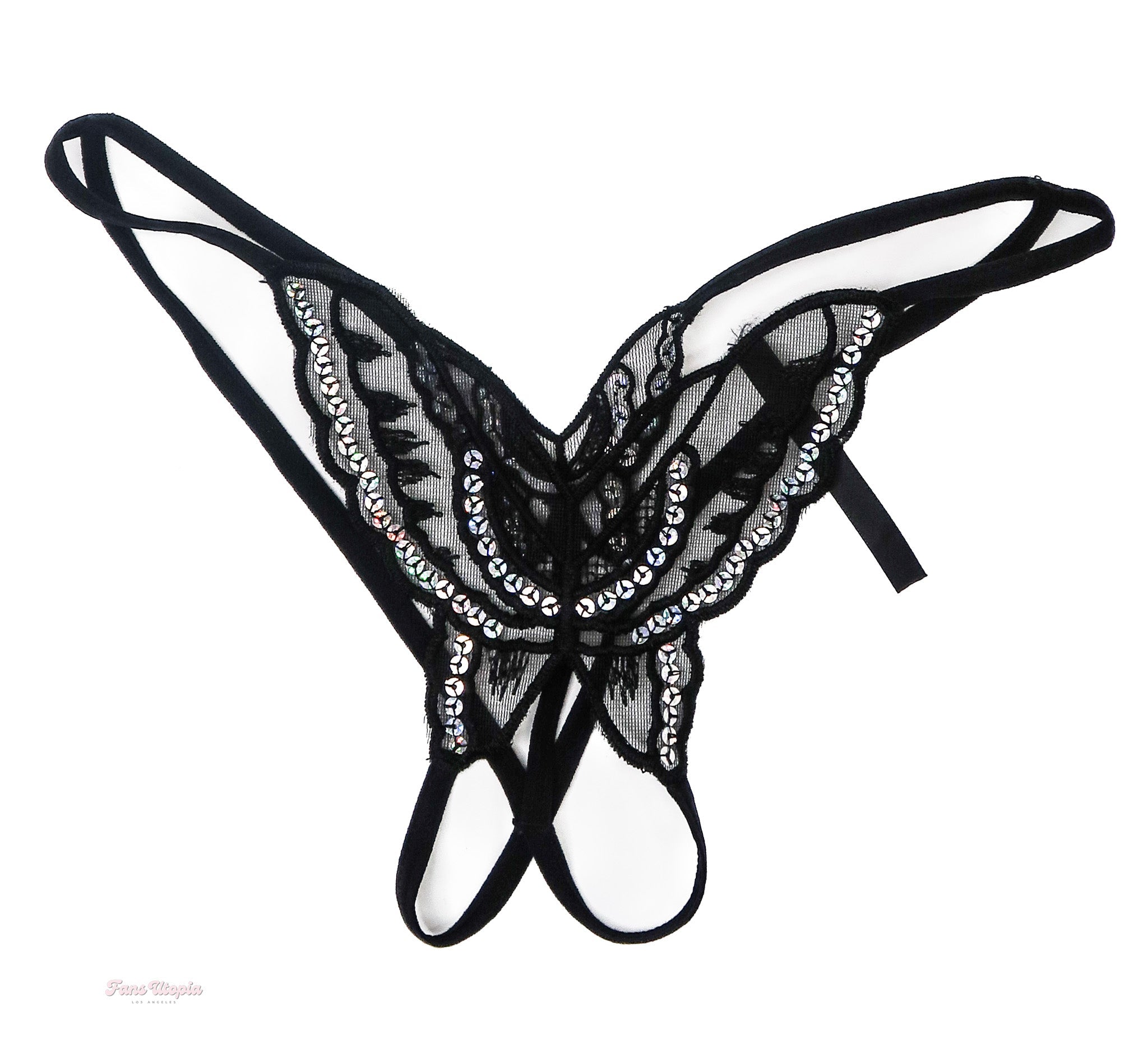 Payton Preslee Black Butterfly Crotchless Panties Fans Utopia 