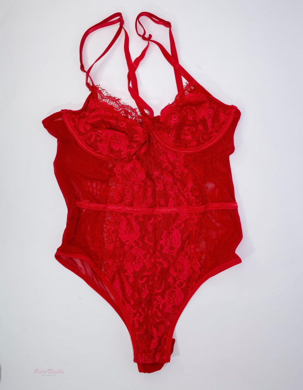 Payton Preslee Red Lace Bodysuit - FANS UTOPIA