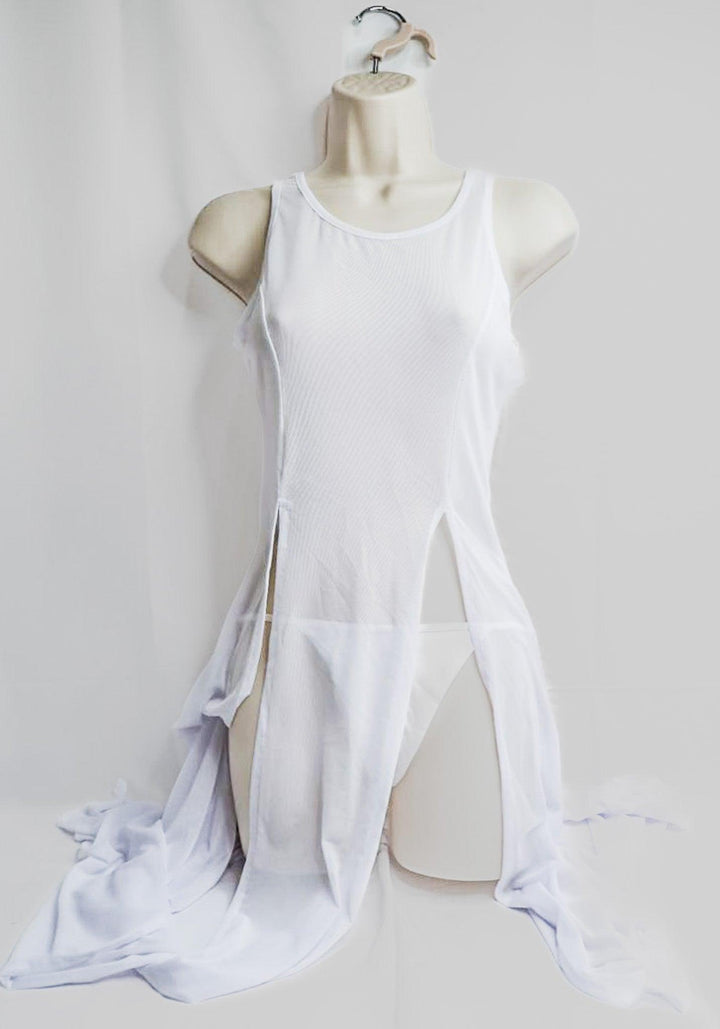 PPLUS - Shower - Rissa May White Mesh Dress Set - FANS UTOPIA