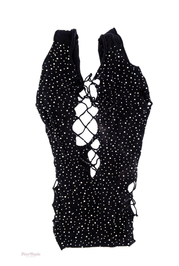 Rachael Cavalli Black Fishnet Dress - FANS UTOPIA