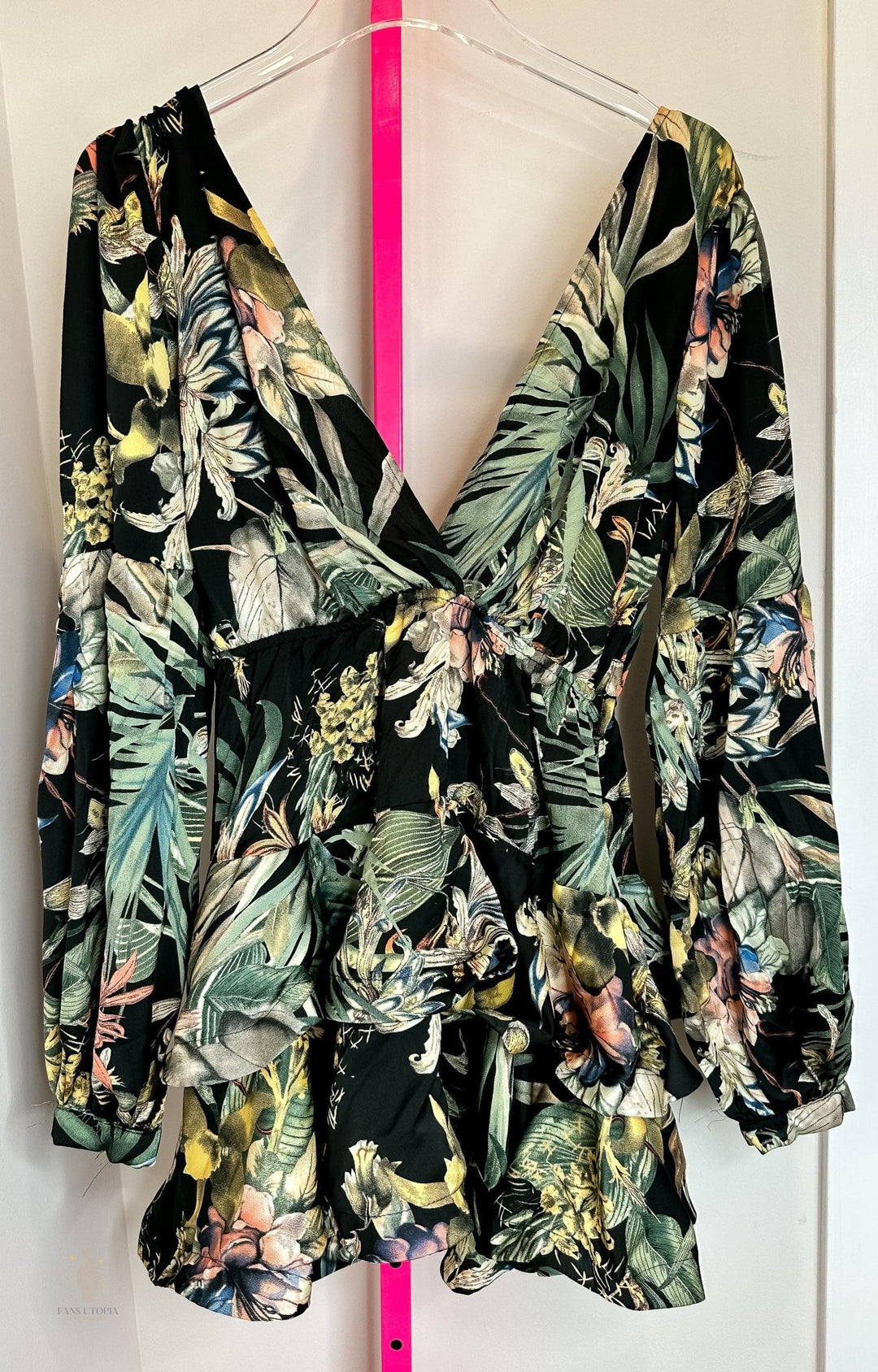 Rachael Cavalli Tropical Flower Dress - FANS UTOPIA