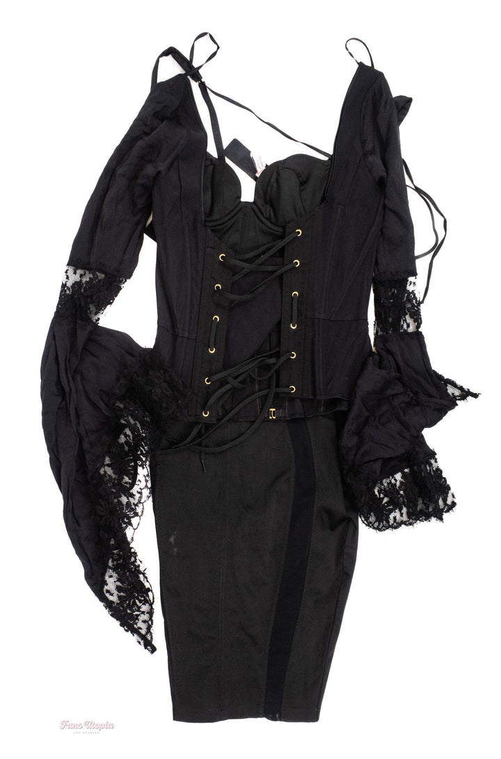 Riley Reid AP Black Dress Long Bustier