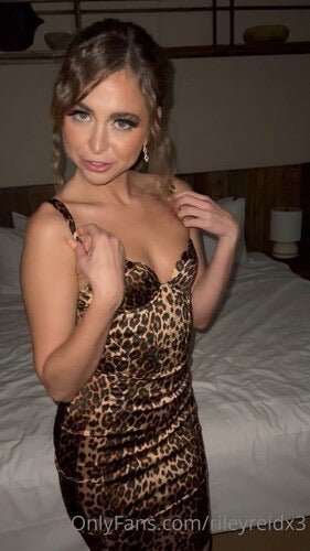 Riley Reid AP Leopard Dress & Heels