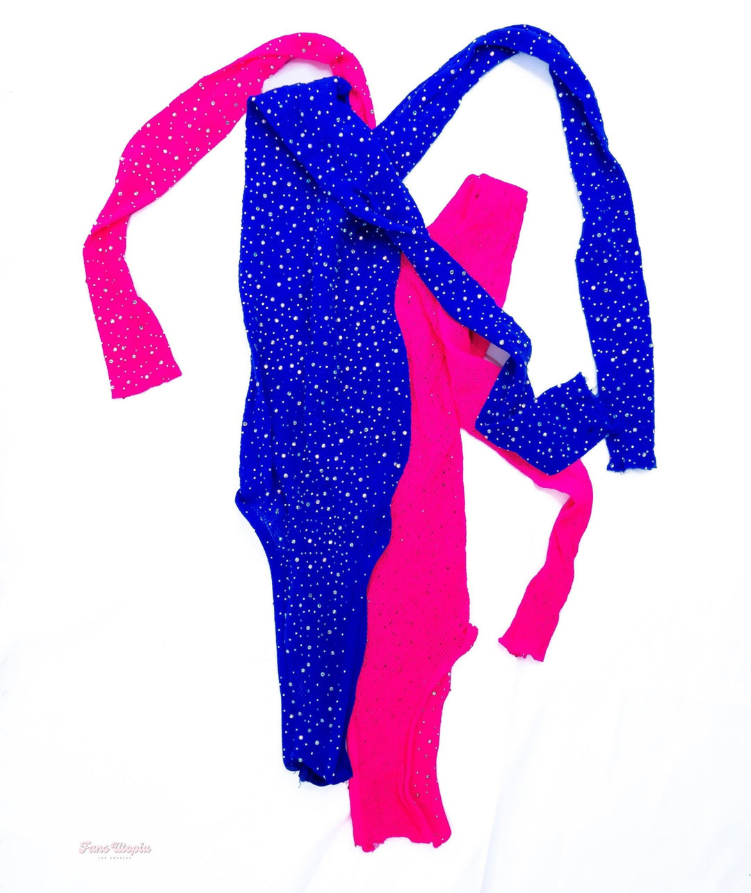 Riley Reid Blue & Hot Pink Mesh Bodysuit - FANS UTOPIA