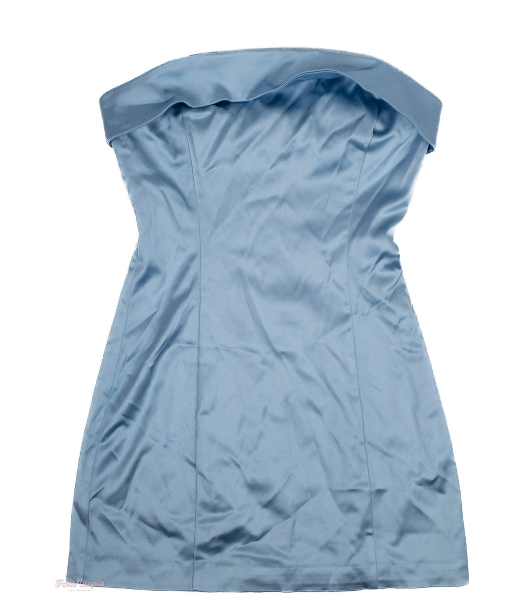 Riley Reid Blue Strapless Dress