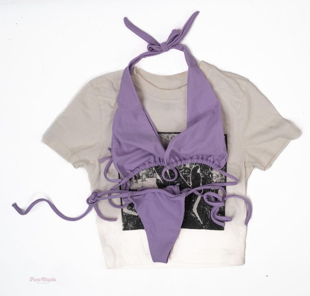 Riley Reid Lilac Bikini + Shirt