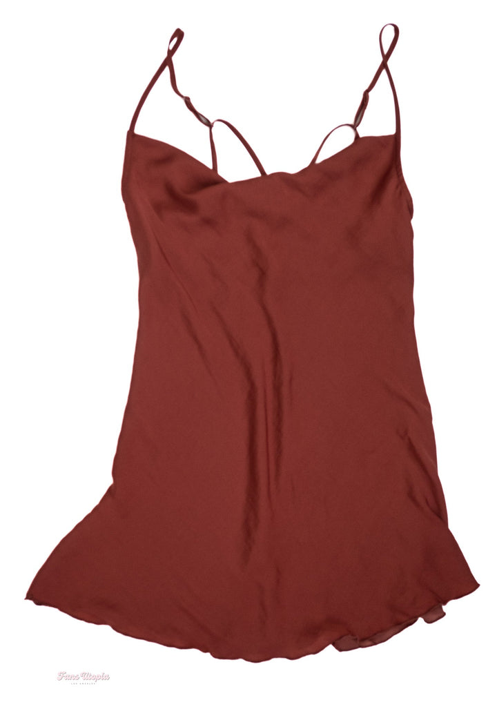 Riley Reid Reddish Slip Dress