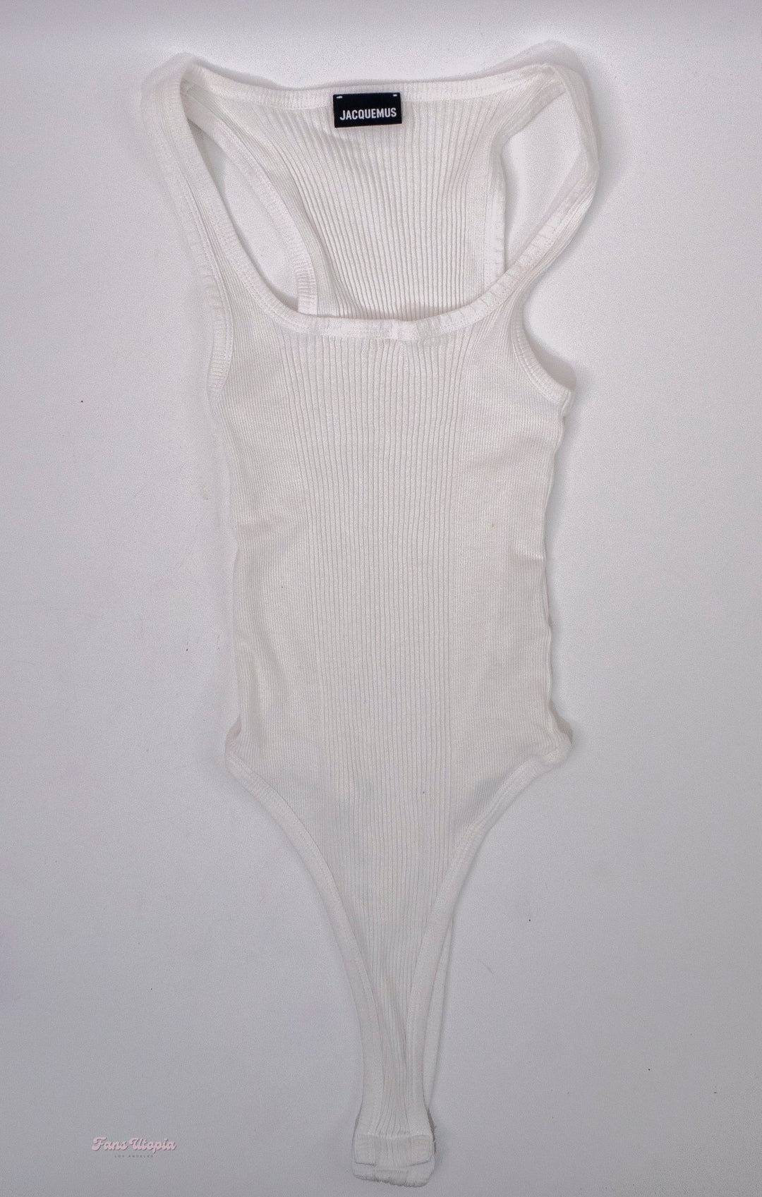 Riley Reid White Ribbed Bodysuit