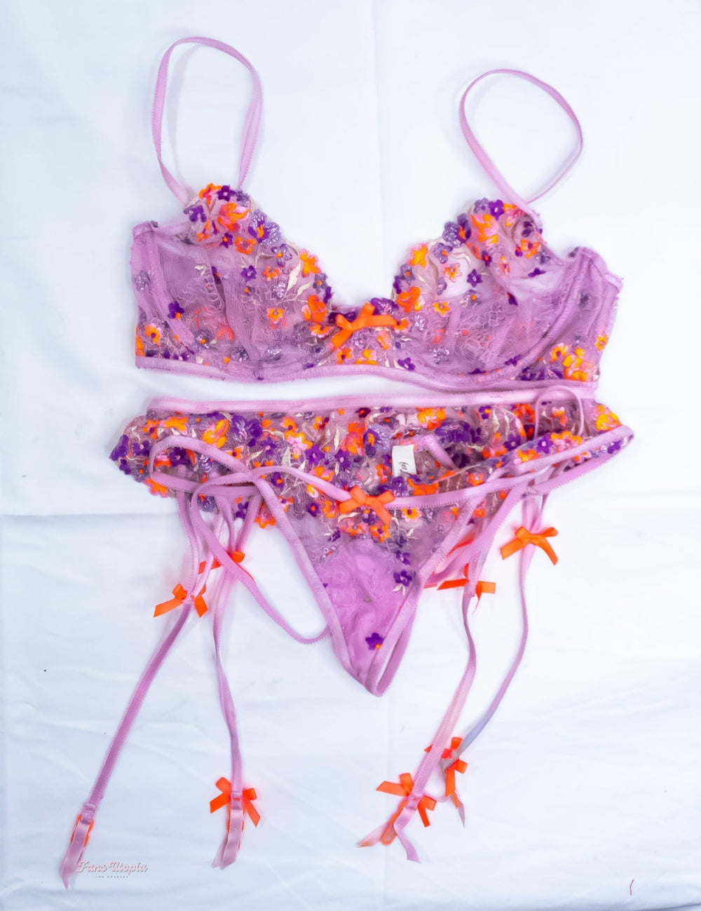 Ryan Reid Purple Lace Lingerie Set - FANS UTOPIA