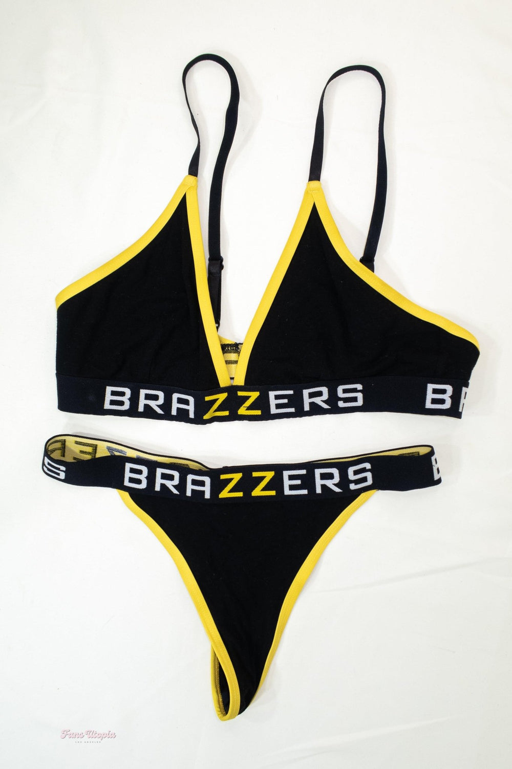 Savannah Bond Black & Yellow Brazzers Bra & Panties - FANS UTOPIA