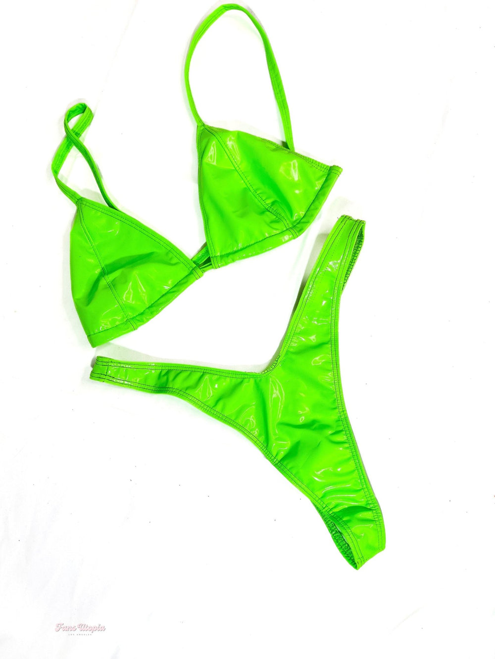Savannah Bond Green Bikini with Fishnet Stockings - FANS UTOPIA