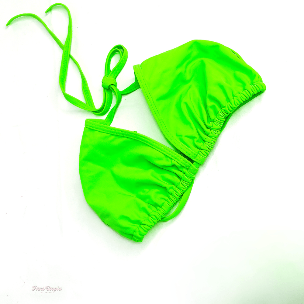 Savannah Bond Neon Green String Bikini Top - FANS UTOPIA