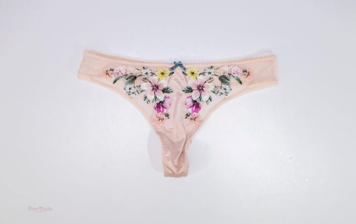 Savannah Bond Pink Flowers Thong - FANS UTOPIA