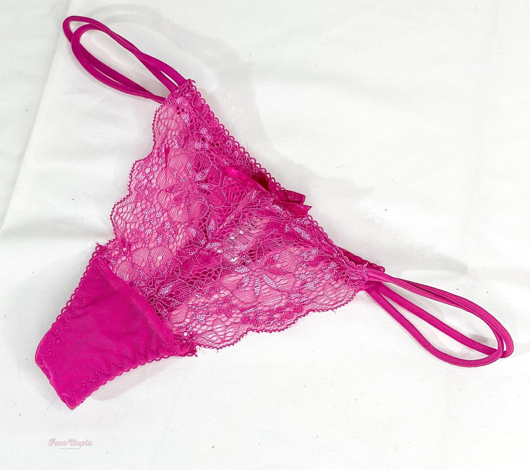 Savannah Bond Pink Lace Thong - FANS UTOPIA