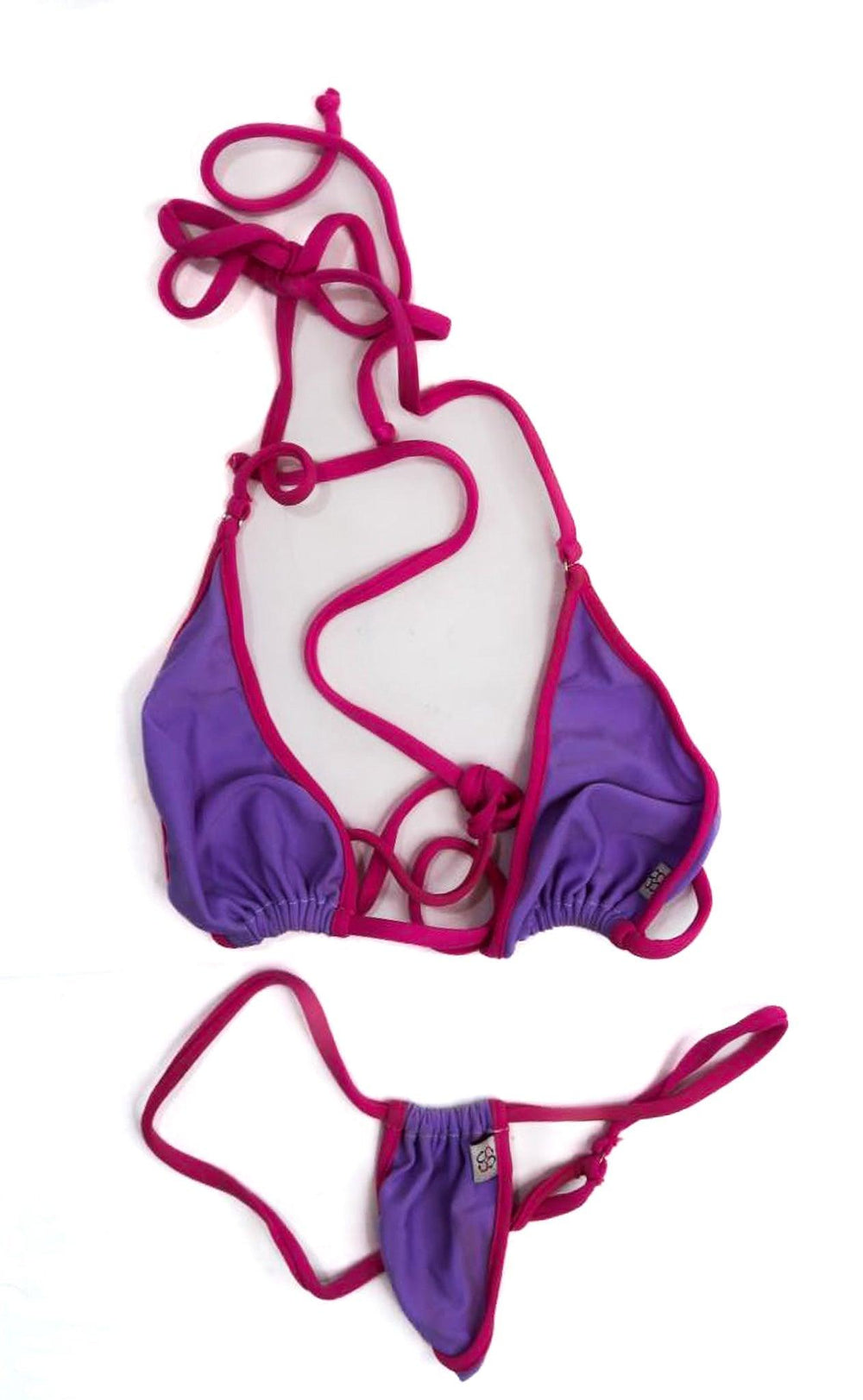 Savannah Bond Purple Pink String Bikini - FANS UTOPIA