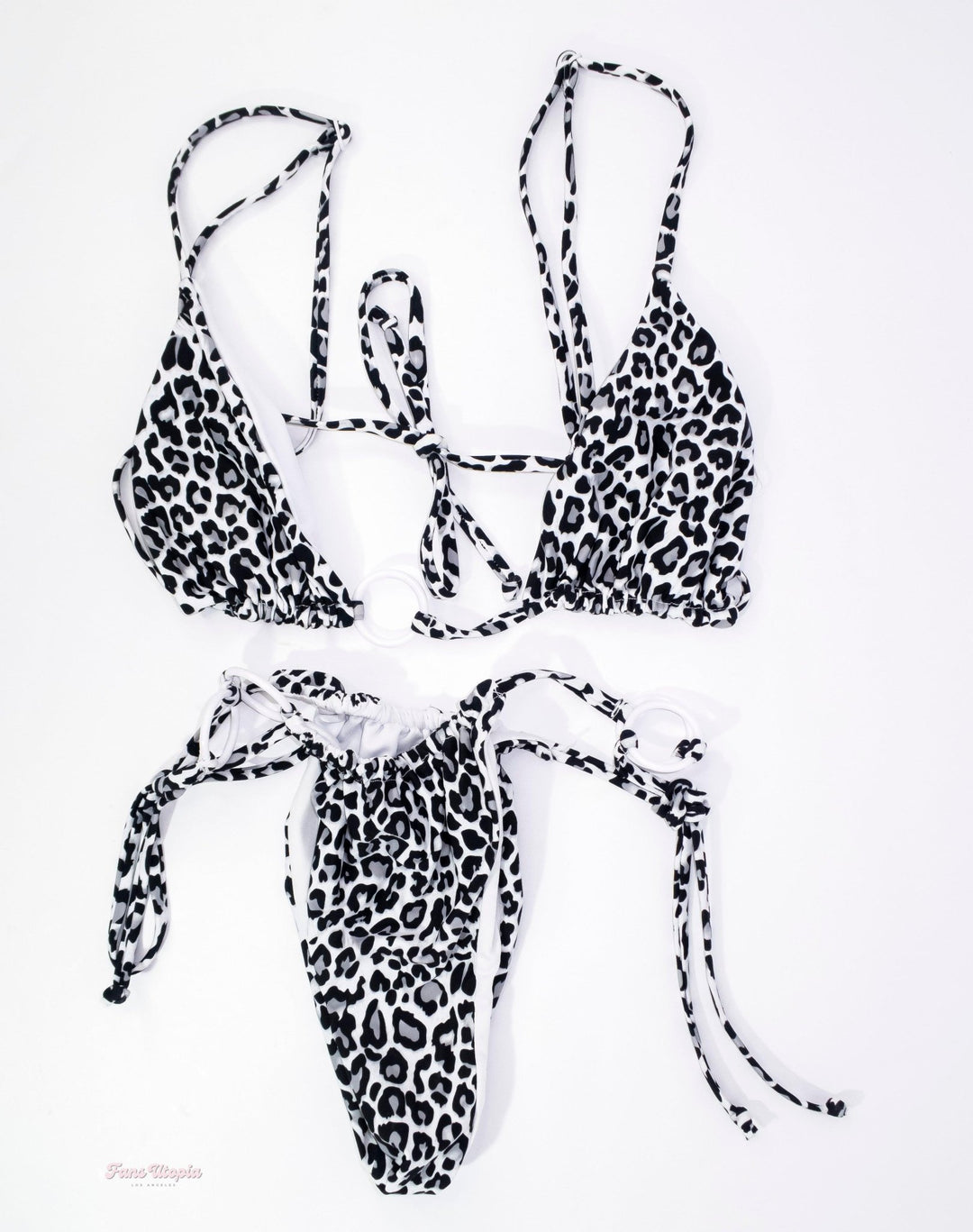 Savannah Bond Snow Leopard String Bikini - FANS UTOPIA