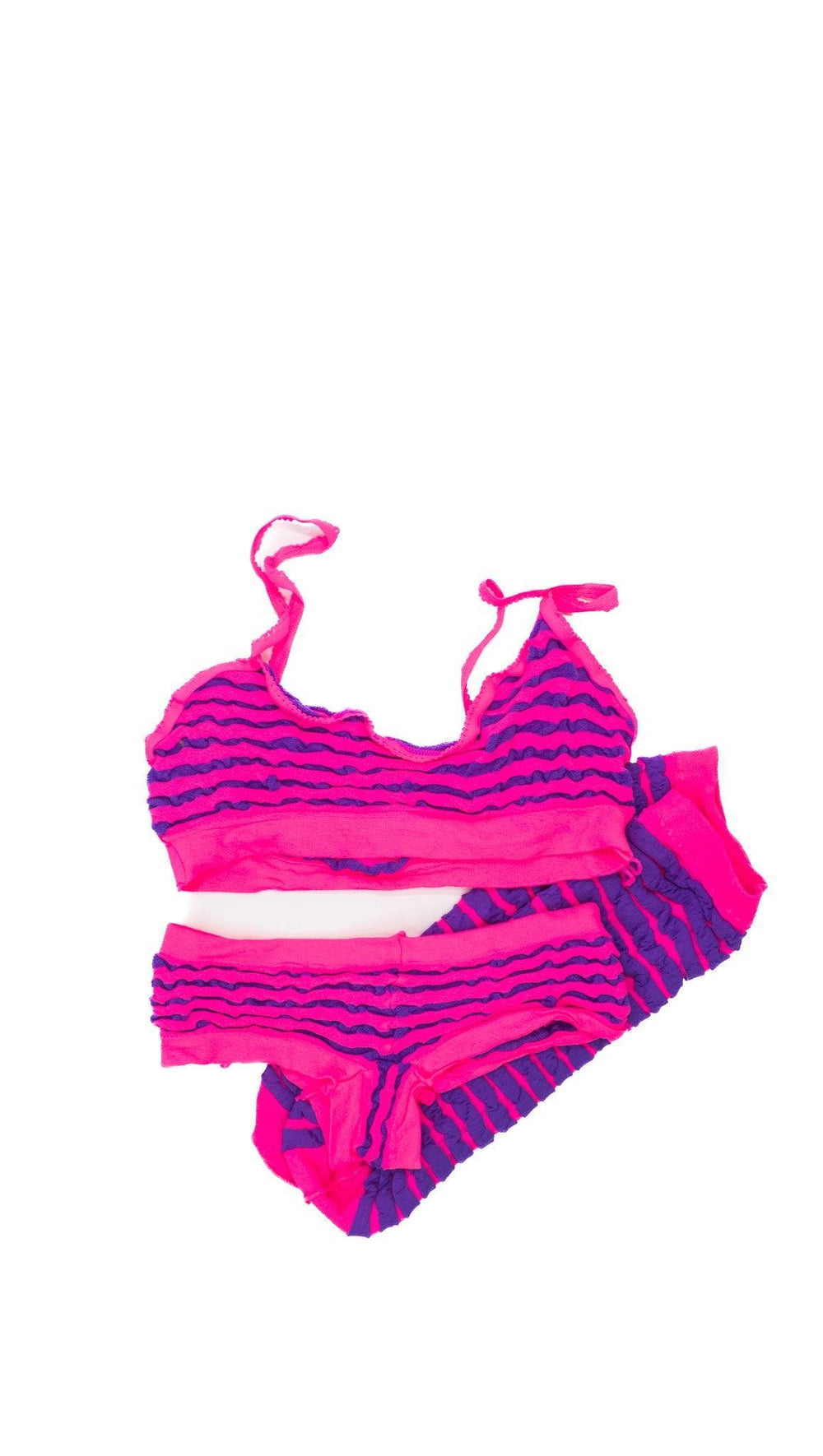 Sky Pierce Purple Pink Bralette & Panty Set - FANS UTOPIA