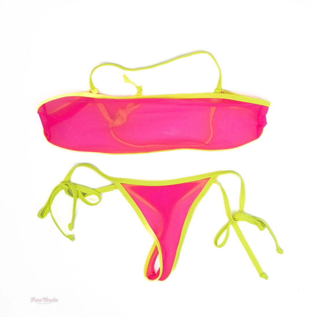 Sofie Marie Neon Pink Green Bikini