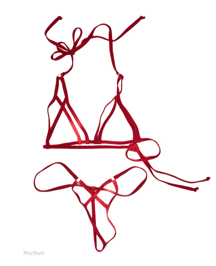 Sofie Marie Red String Bikini