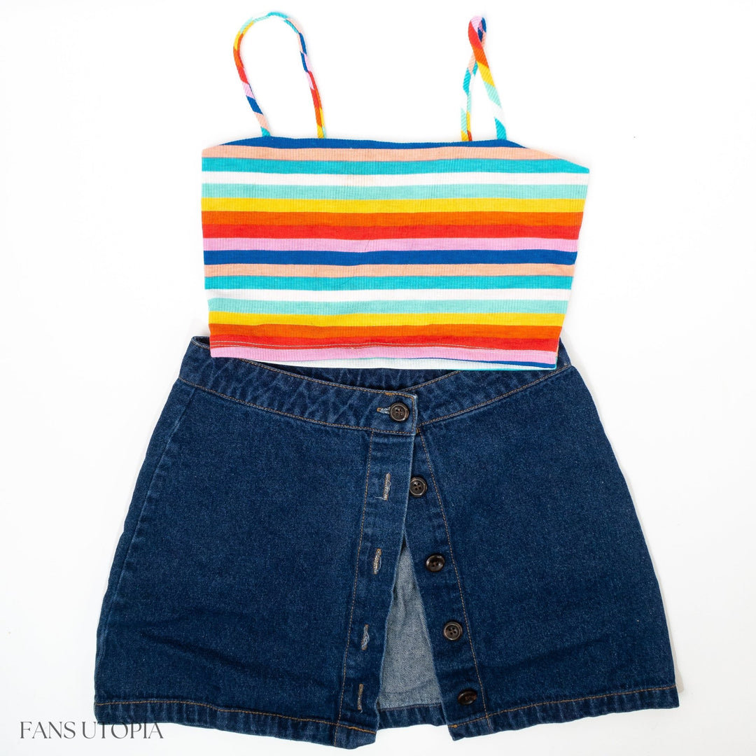 Summer Col Top & Jean Skirt + Signed Polaroid