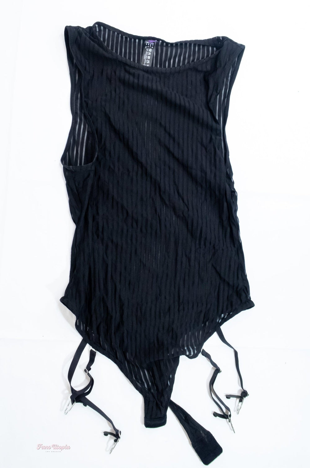 Victoria Voxxx Black Bodysuit with Leg Straps - FANS UTOPIA