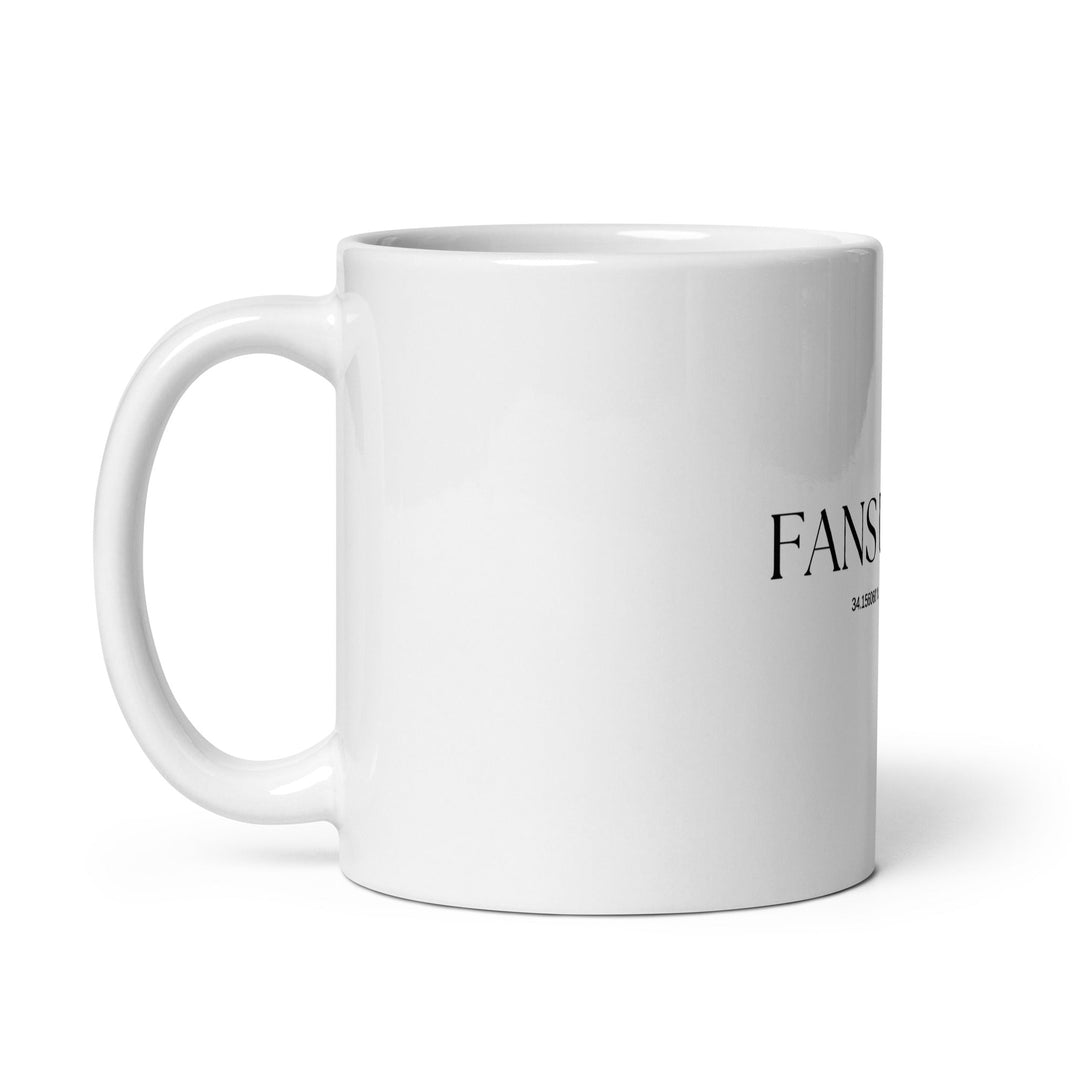 White glossy mug