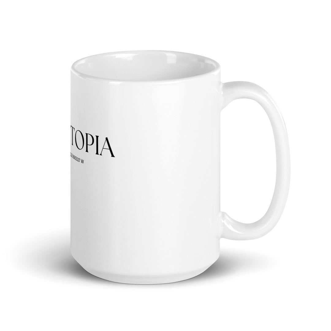 White glossy mug