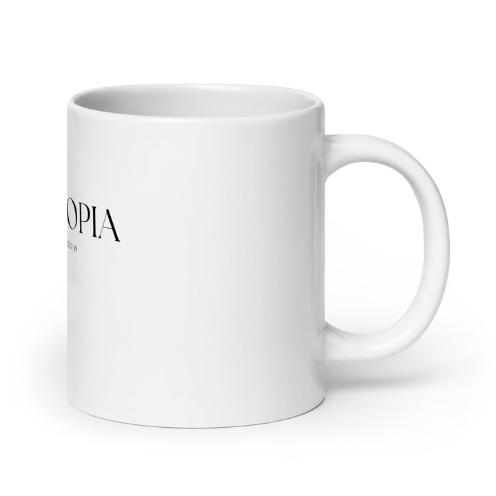 White glossy mug