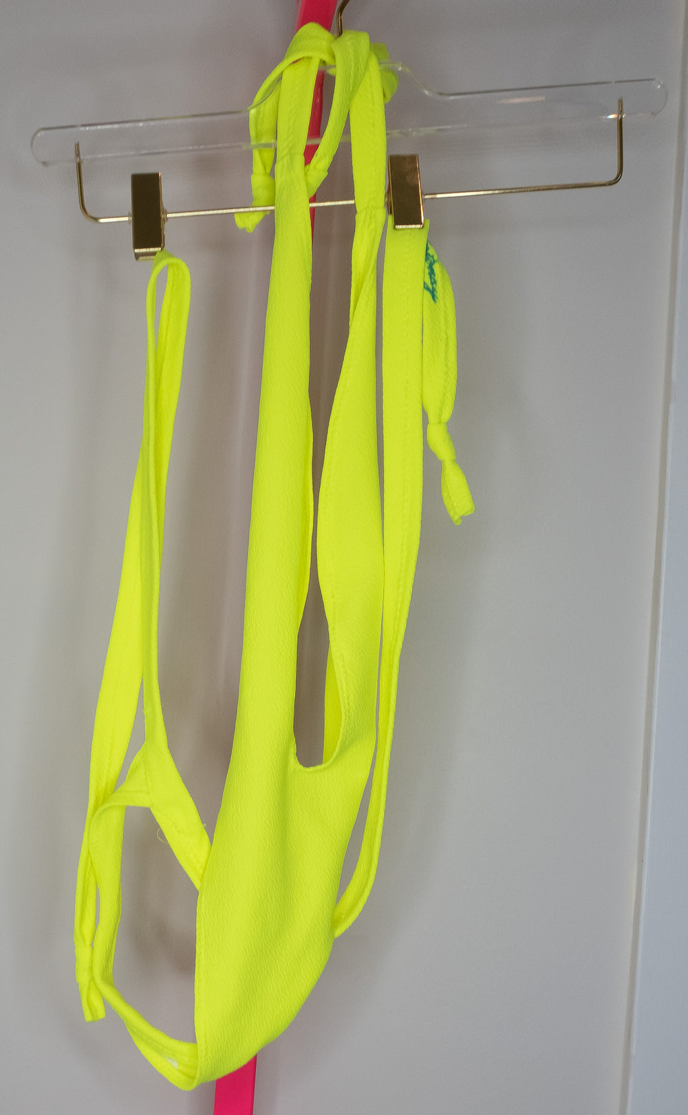 Savannah Bond Neon Yellow String Bodysuit - FANS UTOPIA