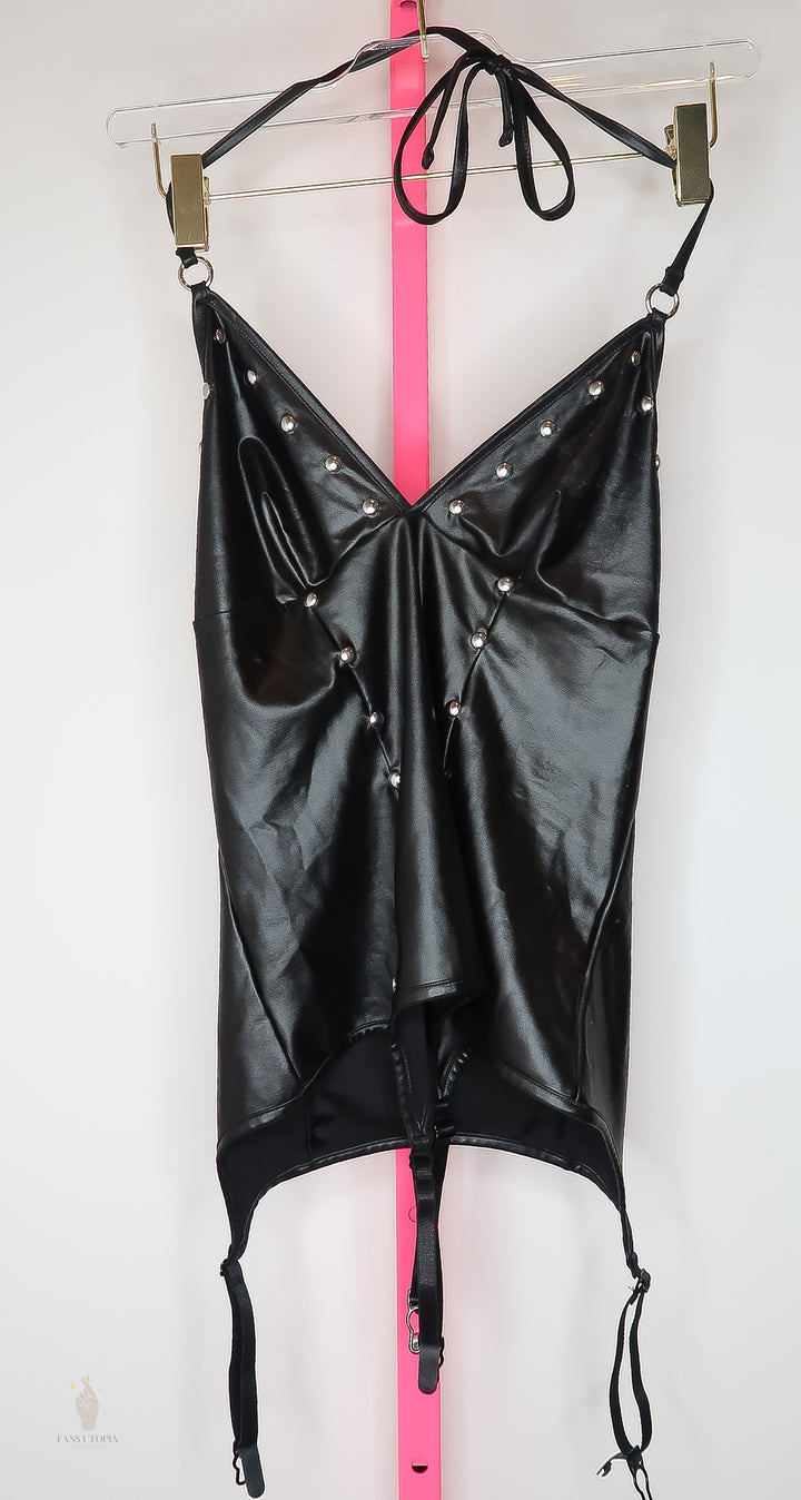 Brittney Kade Black BDSM Bustier Bodysuit