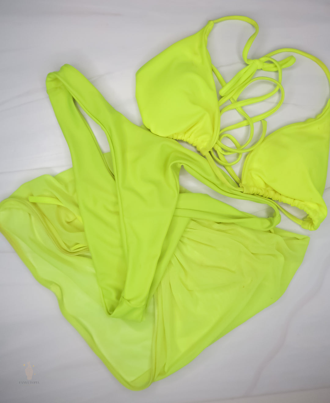 Brittney Kade Neon Yellow Bikini & Sarong