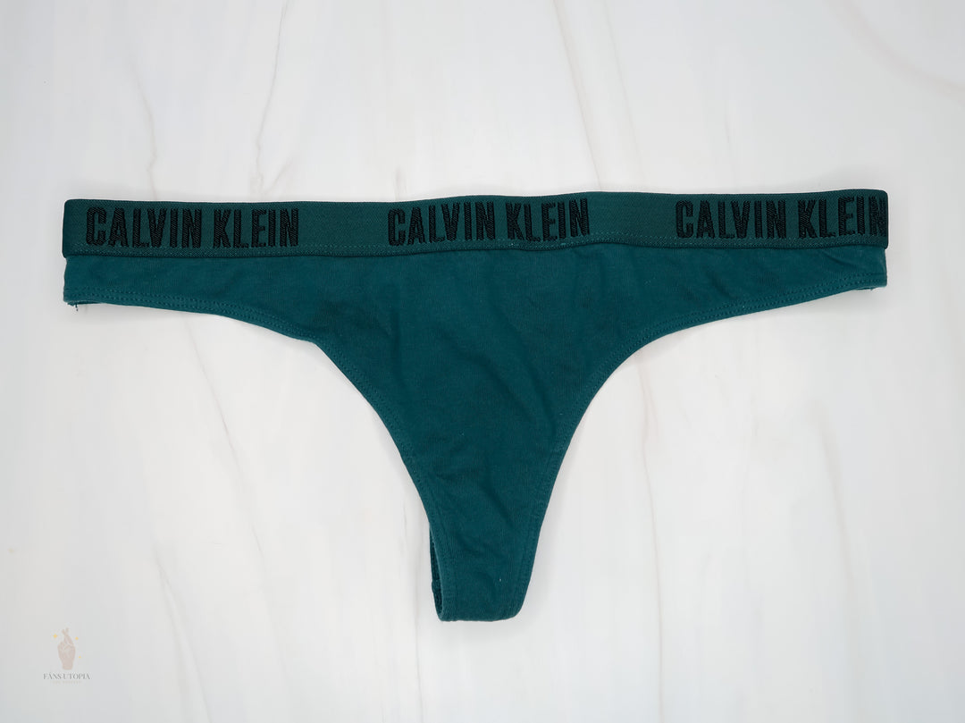 Cami Strella Calvin Klein Blue Green Thong