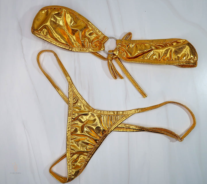 Kayley Gunner New Years 2023 Gold Bikini