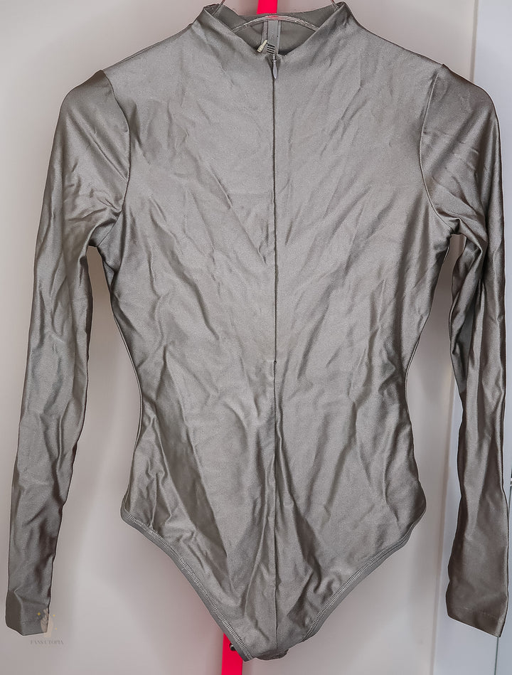Kayley Gunner Silver Skims Long Sleeve Bodysuit
