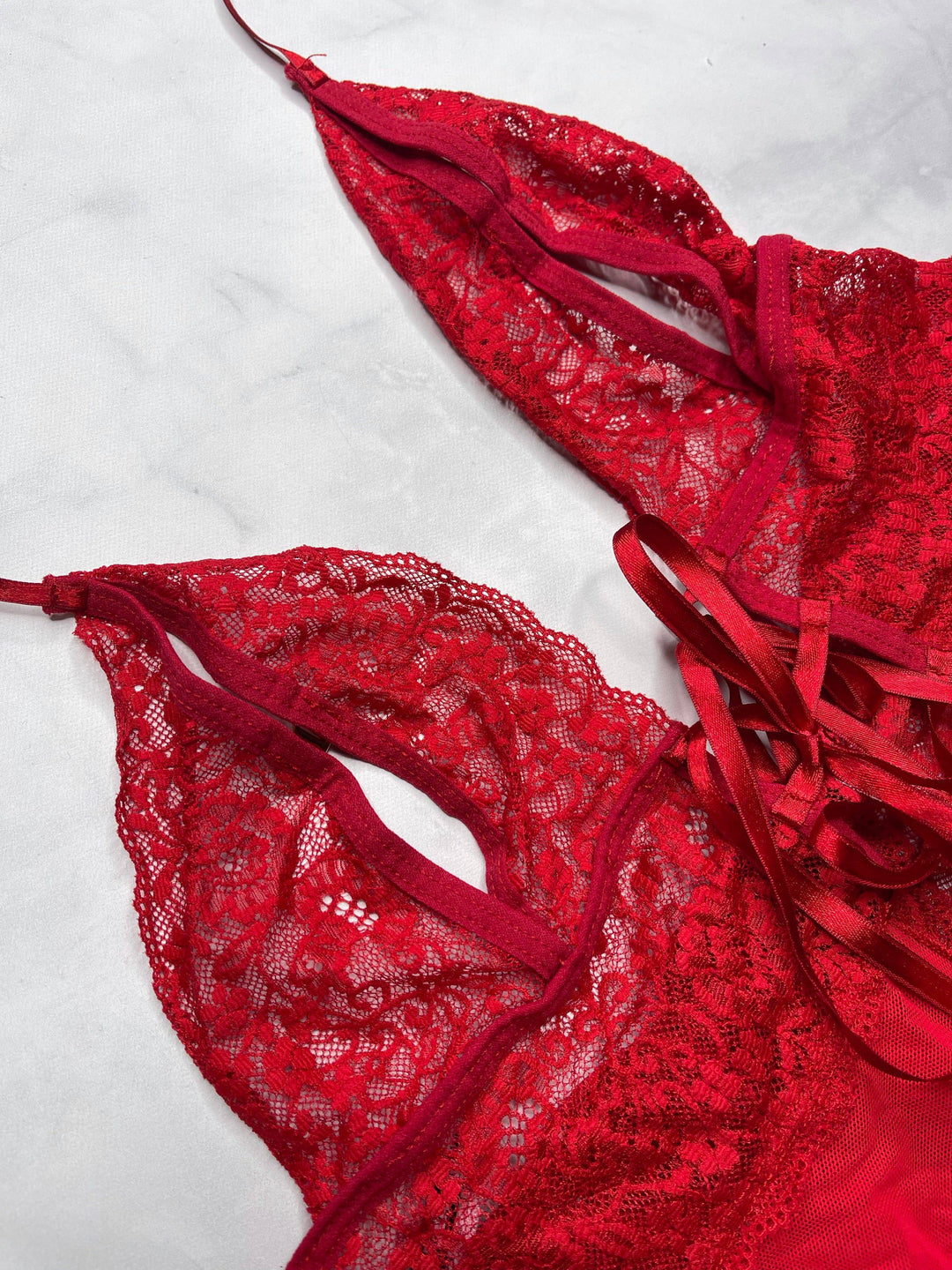 Creole Barbieee Red Lace Top - Fans Utopia