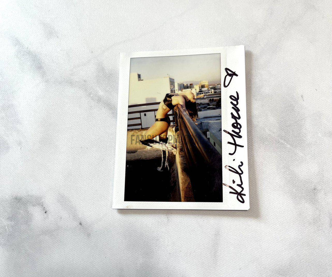 Kaili Thorne Autographed Black Outfit 2 Polaroid - FANS UTOPIA