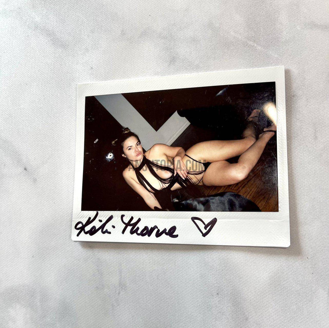 Kaili Thorne Autographed String Lingerie Polaroid - FANS UTOPIA