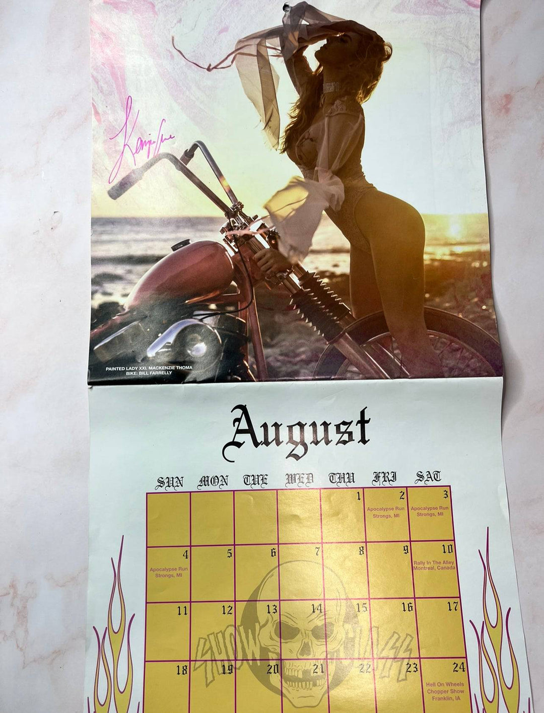 Kenzie Anne August Calendar - Fans Utopia